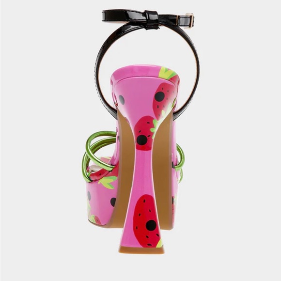 Betsey Johnson Platform Heels | Pink Strawberry Barbie - Picture 4 of 7